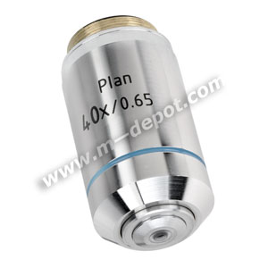 Objective Lens, 40xR Plan Achromat, N.A. 0.65, W.D. 0.65mm - 160mm - DIN Standard